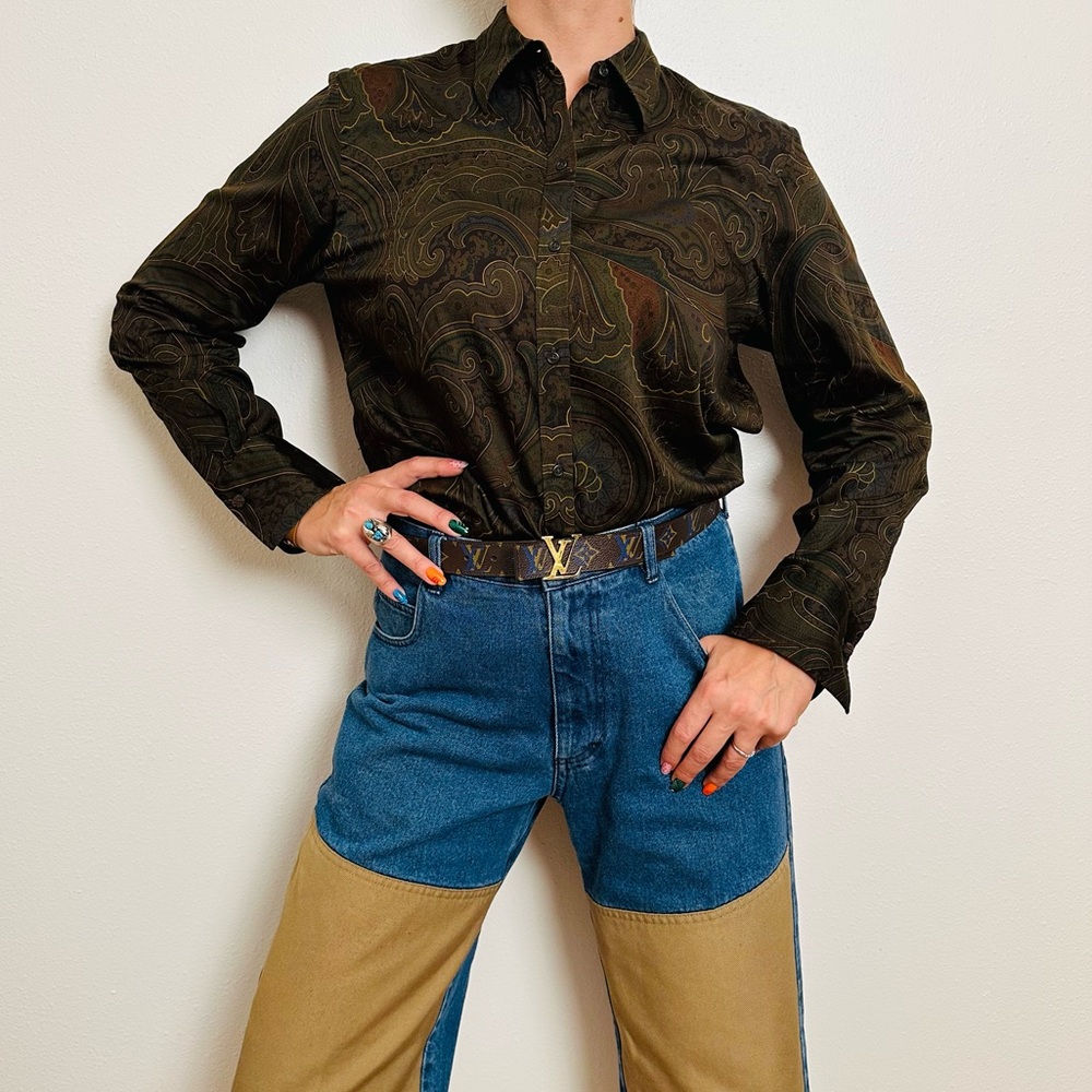 Ralph Lauren Dark Paisley Button Down Shirt